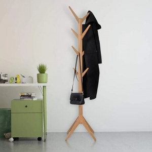 Cuier pentru haine Ebern Designs, lemn , 44,45 x 44,45 x 178,44 cm , natur - Img 5