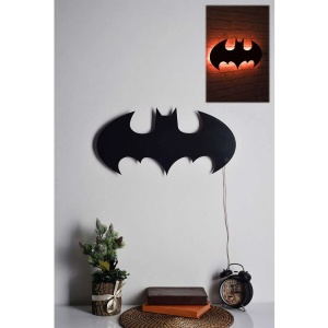 Decor de perete LED model Batman, MDF, 50x25 cm, negru - Verificat A · Re-Bloom - Img 6