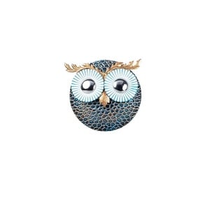 Decor de perete Owl 3, metal, multicolor, 19 x 19 cm