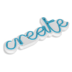 Decor de perete Re-Bloom, LED, PVC, alb/albastru, 35 x 15 x 2 cm - Img 3