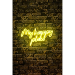 Decor de perete Re-Bloom, LED, PVC, alb/galben, 55 x 31 x 2 cm - Img 3