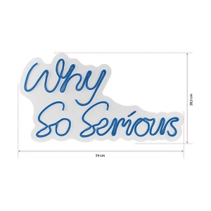 Decor de perete Re-Bloom, Why So Serious, LED, PVC, albastru, 28,5 x 54 cm - Img 4