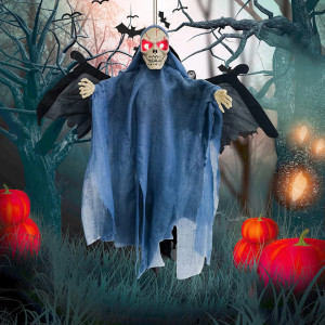 Decoratiune fantoma de Halloween, textil, 20 x 20 cm - Img 7