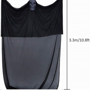 Decoratiune pentru Halloween Vohoney, negru, textil, 2 x 3,3 m - Img 6