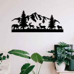 Decoratiune perete Mountain, metal, 70x30 cm, negru - Verificat A · Re-Bloom - Img 4