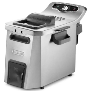 DeLonghi PremiumFry F44532.CZ friteuza, 3200W, capacitate 1.5kg/5L ulei, termostat 150-190°C, Cool Zone, Easy Clean, componente lavabile masina spalat vase, inox - Verificat A · Re-Bloom