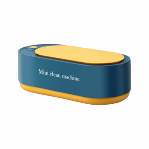 Dispozitiv portabil de curatat bijuterii/ceasuri cu ultrasunete SHINROAD, USB, plastic,albastru inchis/galben, 350 ml, 21 x 9,5 x 7,5 cm - Img 1