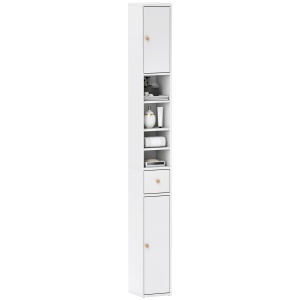 Dulap inalt pentru baie, placaj/MDF, alb, 20 x 20 x 178 cm, Resigilat, Grad A - Img 7