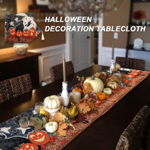 Fata de masa pentru Halloween Yisscen, poliester, multicolor, 34,5 x 177,5 cm