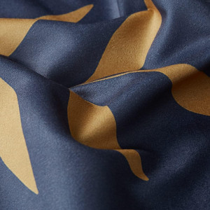 Fata de masa Sevenler, textil, albastru inchis/auriu, 140 x 40 cm - Img 6