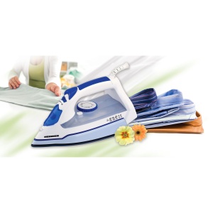 Fier de calcat Aquamarinne Heinner HSI-2400AQ, Putere 2400W, Talpa ceramica, Bleu - Img 2