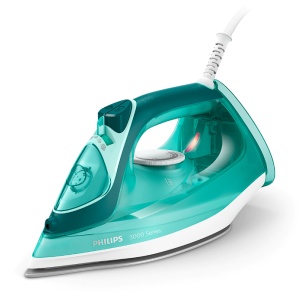 Fier de calcat Philips DST3030/70, putere 2400W, jet continuu de abur 40g/min, culoare turcoaz, rezervor de apa 300ml, talpa ceramica, oprire automata, Resigilat, Grad B