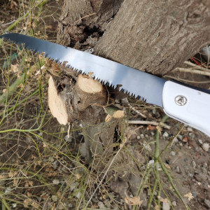 Fierastrau pliabil MANMEMU, otel inoxidabil/plastic, alb/negru, 62 cm - Img 2