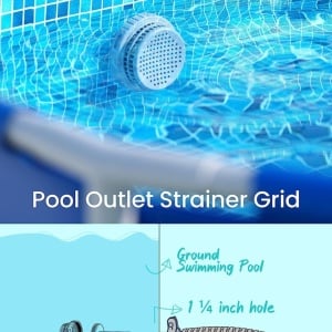 Filtru pentru piscina Yizemay, plastic, gri/negru, 5,8 x 2,7 cm