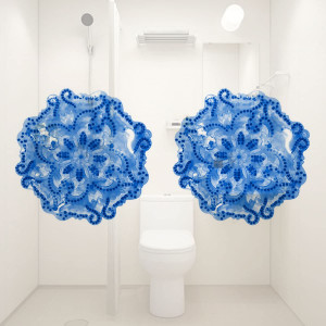 Filtru pentu pisoar Gnaumore, PVC, albastru, 15 x 16 cm - Img 7