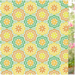 Folie decorativa pentru sticla Lifetree, model floral, vinil, multicolor, 45 x 200 cm