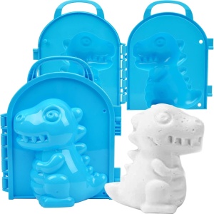 Forma pentru bulgari de zapada Fohyloy, model dinozaur, plastic, albastru, 18,5 x 16 x 9,2 cm