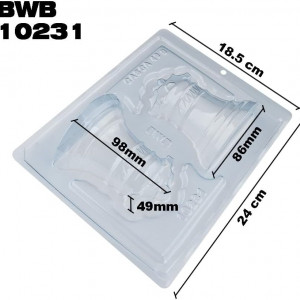 Forma pentru ciocolata BWB 10231, silicon/plastic, transparent, 18,5 x 24 cm - Img 5