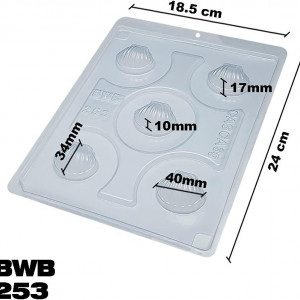 Forma pentru ciocolata BWB 253, silicon/plastic, transparent, 18,5 x 24 cm - Img 8