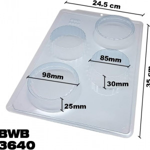 Forma pentru ciocolata BWB 3640, silicon/plastic, transparent, 24,5 x 35 cm - Img 7