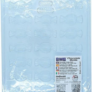 Forma pentru ciocolata BWB 395 silicon/plastic, transparent, 18,5 x 24 cm - Img 2
