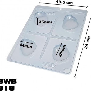 Forma pentru ciocolata BWB 818, silicon/plastic, transparent, 18,5 x 24 cm - Img 5