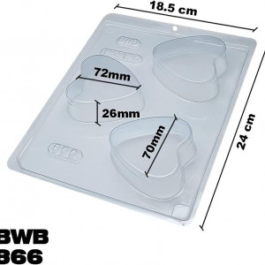 Forma pentru ciocolata BWB 866, silicon/plastic, transparent, 18,5 x 24 cm - Img 5
