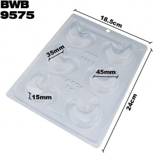 Forma pentru ciocolata BWB 9575, silicon/plastic, transparent, 18,5 x 24 cm - Img 5