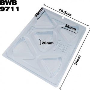 Forma pentru ciocolata BWB 9711, silicon/plastic, transparent, 18,5 x 24 cm - Img 6
