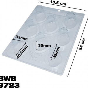 Forma pentru ciocolata BWB 9723, silicon/plastic, transparent, 18,5 x 24 cm - Img 6