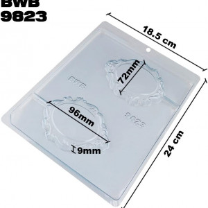 Forma pentru ciocolata BWB 9823, silicon/plastic, transparent, 18,5 x 24 cm - Img 6