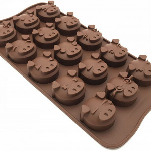 Forma pentru ciocolata HEIGOO, silicon, maro, 20,5 × 10,5 × 1,5 cm - Img 2