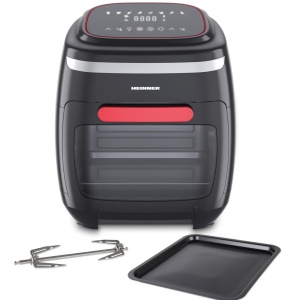 Friteuza cu aer cald Heinner HAF-B2000FB, Putere 2000W, Capacitate cos 4.5L, Capacitate cuptor 11L, 8 programe, Afisaj digital, Tija rotisor, Termostat reglabil: 30-200˚C, Negru - Img 4