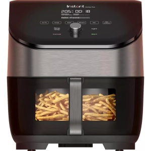 Friteuza cu aer cald Instant Vortex Plus 6 ClearCook & OdorErase, 1450~1700W, V5.7L, 6 functii, Termostat reglabil (35~205°C), Fereastra monitorizare, Lumina interna, Tehnologie EvenCrisp, Stainless Steel