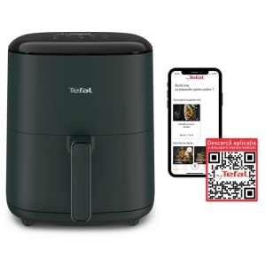 Friteuza cu aer cald Tefal Easy Fry Max EY245310, capacitate 5L, 1500 W, 10 programe automate, ecran tactil, vas detasabil antiaderent, oprire automata, carte de retete inclusa, verde - Img 4