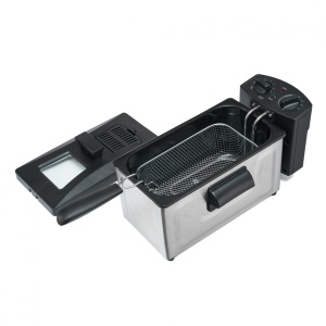 Friteuza Heinner HDF-1800SS, Putere 1800W, Capacitate 3L, Termostat reglabil, Timer, Inox - Img 2