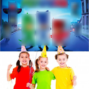 Fundal foto pentru petrecere copii, vinil, multicolor, 120 x 80 cm - Img 6
