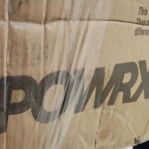 Gantera premium fitness, POWRX, coating cauciuc, bara din crom, 22.5 kg, Negru, Resigilat, Grad A - Img 2