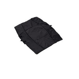 Geanta/patura pentru bebelusi Mama Mira!, poliester/piele PU, negru/maro, 38 x 38 cm - Img 1