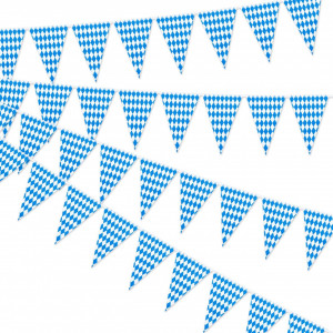 Ghirlanda decorativa pentru petrecere HusDow, poliester, albastru /alb, 10 m - Img 1