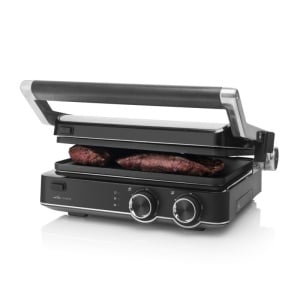 Gratar electric ETA GrilChef 5156, 2000 W, otel inoxidabil, deschidere la 180 de grade, 2 termostate - Img 2