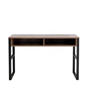 Hanah Home birou de studiu cu depozitare, PAL melaminat, 120x60x75cm, Nuc - Verificat A · Re-Bloom