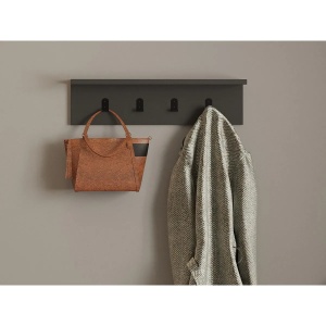 Hanah Home cuier de perete, PAL melaminat 18mm, 60x16.3x14.5 cm, design scandinav, antracit - Verificat A · Re-Bloom - Img 4