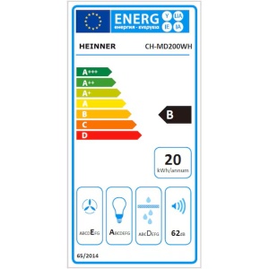 Hota traditionala Heinner CH-MD200WH, Latime 60cm, Putere de absorbtie 200m3/h, 2 trepte de viteza, Alb - Img 2