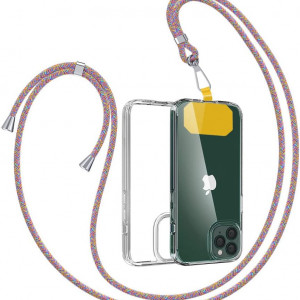 Husa de protectie cu snur pentru iPhone 11 Pro Max Gumo, TPU/poliester, multicolor, 6.5 inchi