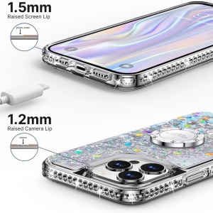 Husa de protectie cu snur pentru iPhone 15 Pro Silverback, TPU, multicolor, 6,1 inchi