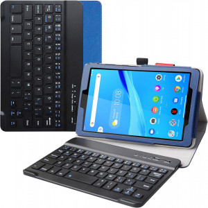 Husa de protectie cu tastatura detasabila pentru Lenovo Tab M8 FHD (a 2-a generație) TB-8705F Tablet PC LiuShan, piele PU/ABS, albastru/negru - Img 1