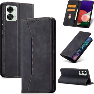 Husa de protectie flip pentru OnePlus Nord 2T 5G Atisijie, TPU/piele PU, negru, 6,43 inchi