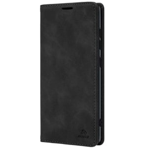 Husa de protectie flip pentru Samsung Galaxy A51 Afarer, TPU/piele PU, negru, 6,5 inchi