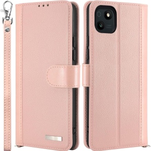 Husa de protectie flip pentru Wiko T10 5G Lairtte, piele PU/TPU, roz, 6,5 inchi